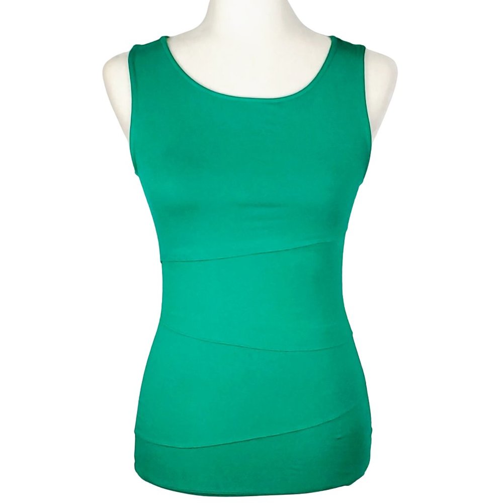 Banana Republic Factory NWOT Layered Sleeveless Top Kelly Green Women's XS
